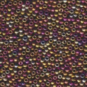 Miyuki Rocailles Perlen 3mm 0188 metallic irisierend Purple Gold ca 13gr